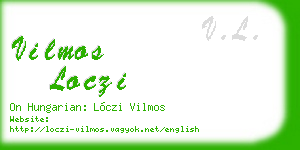 vilmos loczi business card